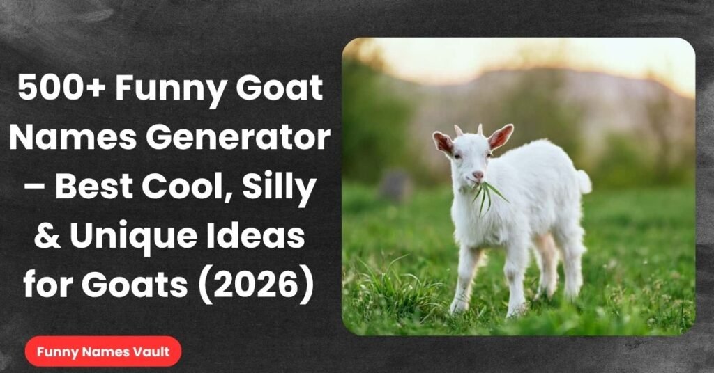 Funny Goat Names Generator
