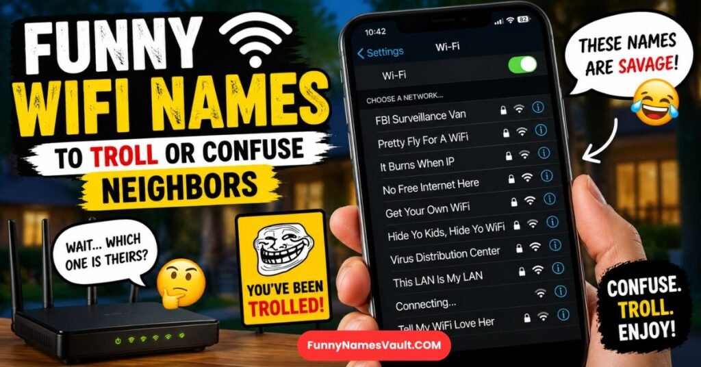 Funny Wifi Names To Troll Or Confuse Neighbors