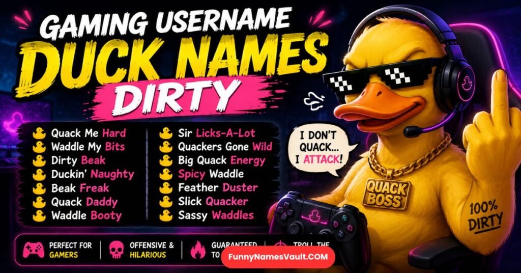 Gaming Username Duck Names Dirty