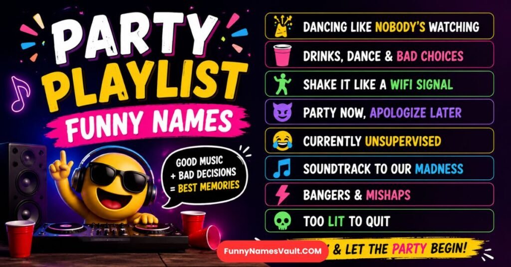 Party Playlist Funny Names