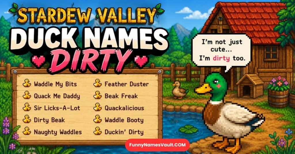 Stardew Valley Duck Names Dirty