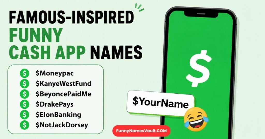 Famous-Inspired Funny Cash App Names