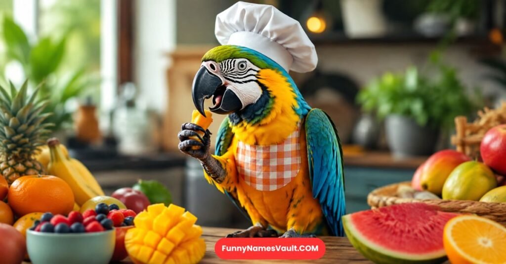 Food-Inspired Funny Parrot Names