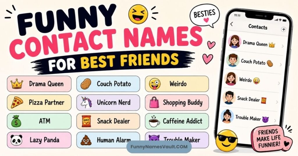 Funny Contact Names For Best Friends