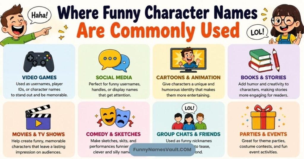 Where Funny Character Names Are Commonly Used