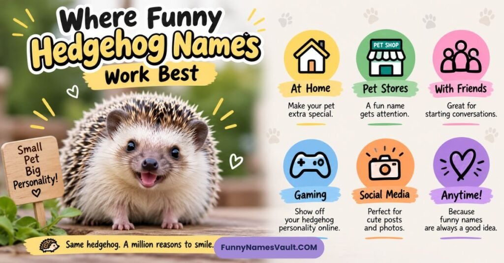 Where Funny Hedgehog Names Work Best