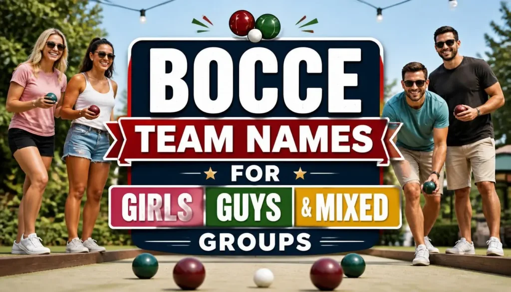 Bocce Team Names for Girls, Guys & Mixed Groups