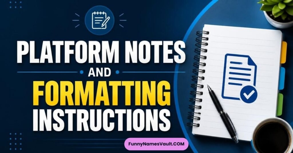 Platform Notes and Formatting