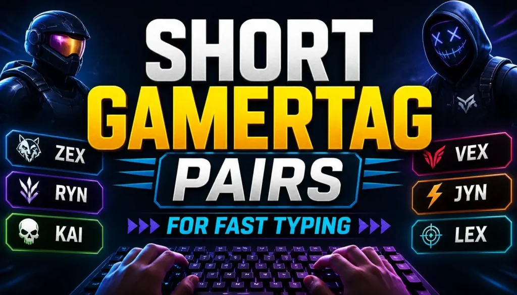Short Gamertag Pairs for Fast Typing