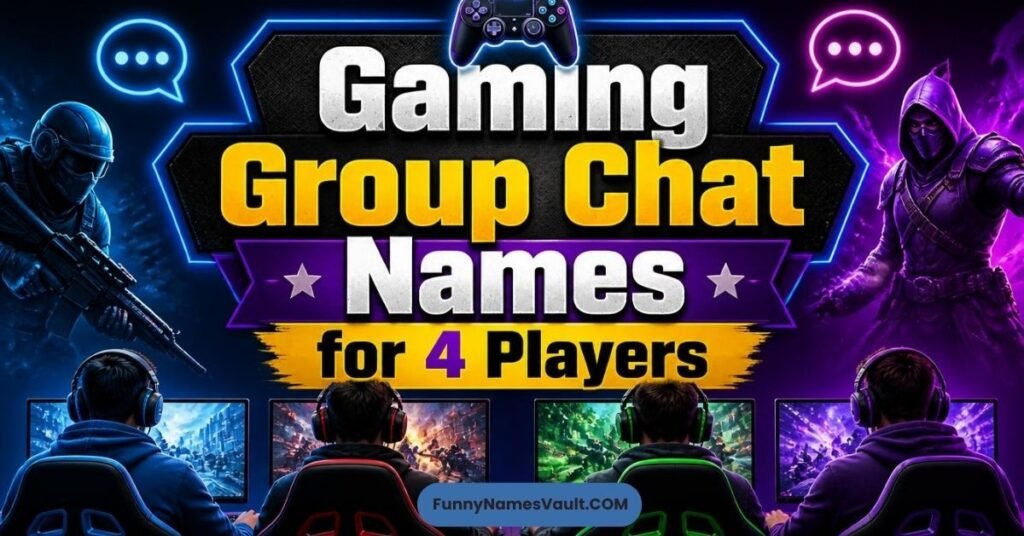 🎮 Gaming Group Chat Names for 4 Players