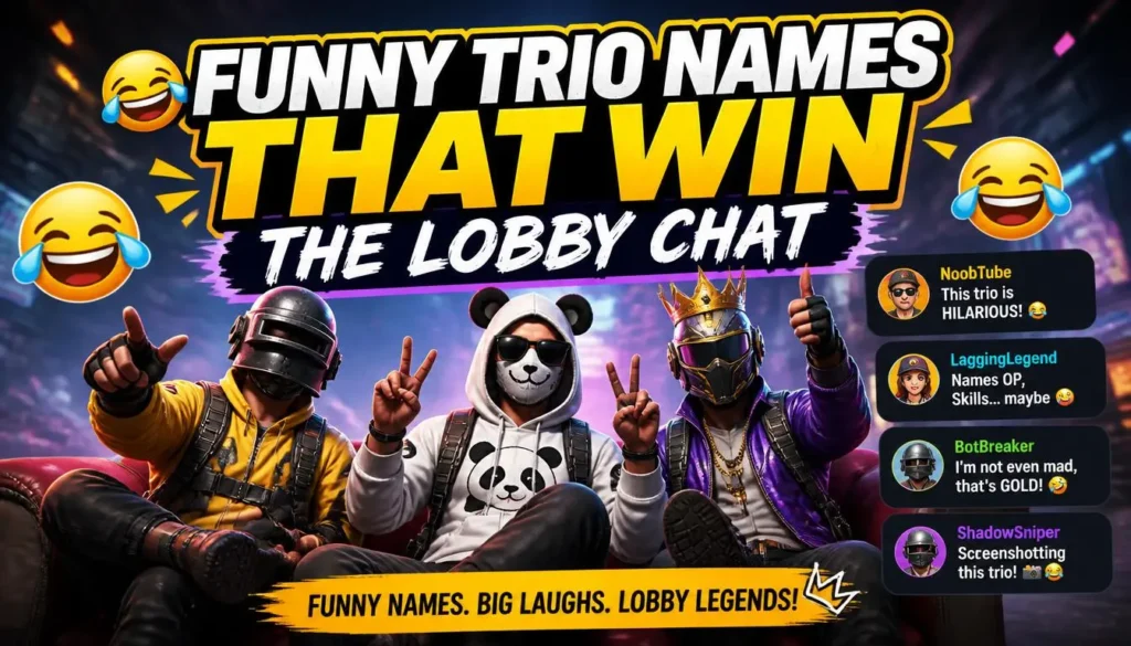 Funny Trio Names That Win the Lobby Chat